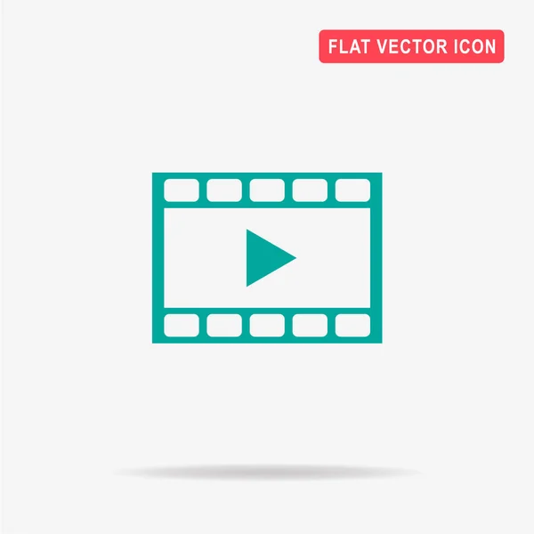 Icona Riproduzione Video Illustrazione Concettuale Vettoriale Design — Vettoriale Stock