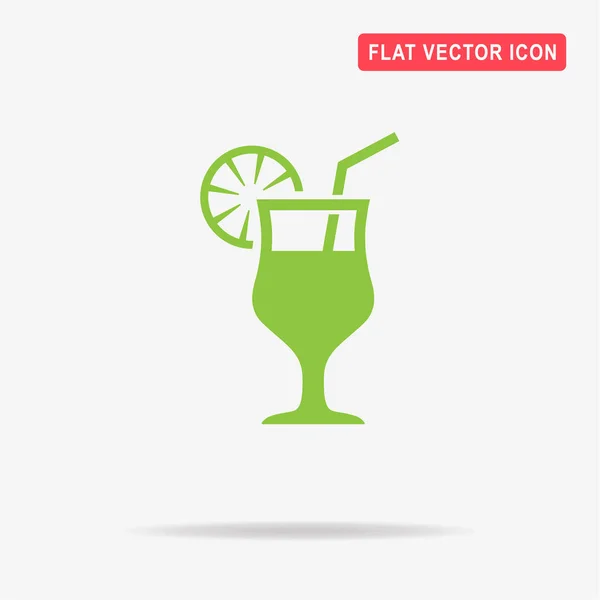 Cocktail Icon Vector Concept Illustration Design — Stock Vector