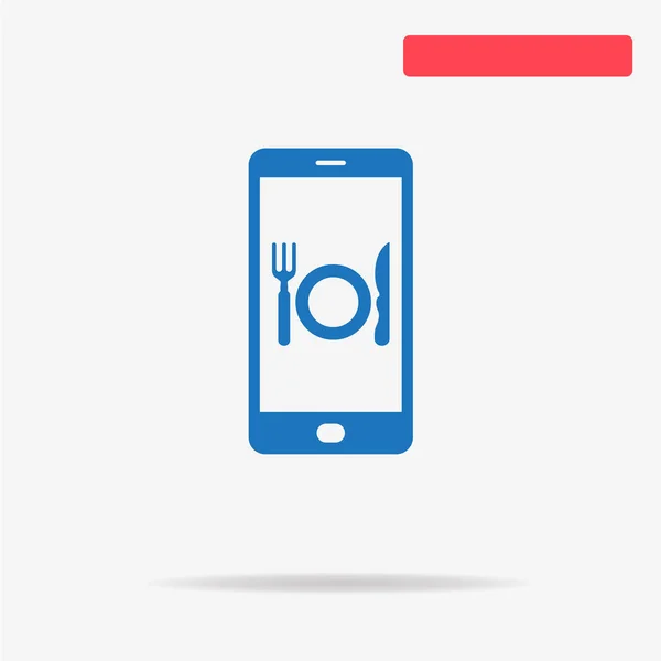 Mobile Restaurant Ikone Vektor Konzept Illustration Für Design — Stockvektor