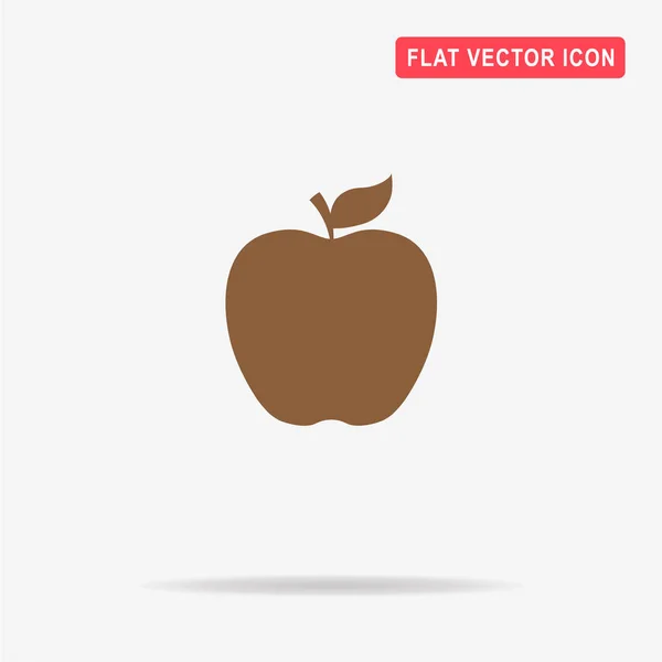 Apple Ikonra Vektor Koncepció Illusztráció Design — Stock Vector