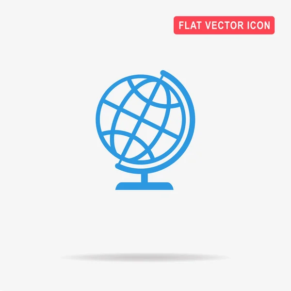 Geografie Aarde Wereldbolicoon Vectorillustratie Concept Voor Ontwerp — Stockvector