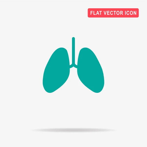 Lungs Icon Vector Concept Illustration Design — Stock Vector