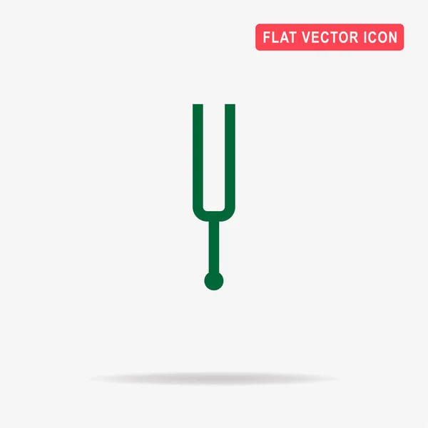 Tuning Fork Icon Vector Concept Illustration Design — Stock Vector