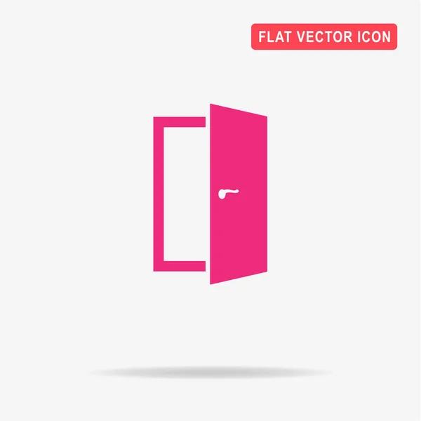 Door Icon Vector Concept Illustration Design — Stock Vector