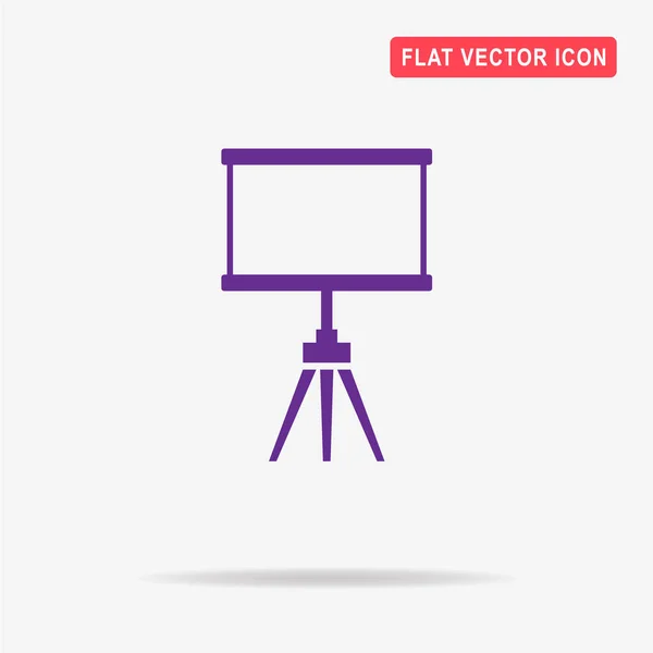 Lege Projectie Scherm Pictogram Vectorillustratie Concept Voor Ontwerp — Stockvector