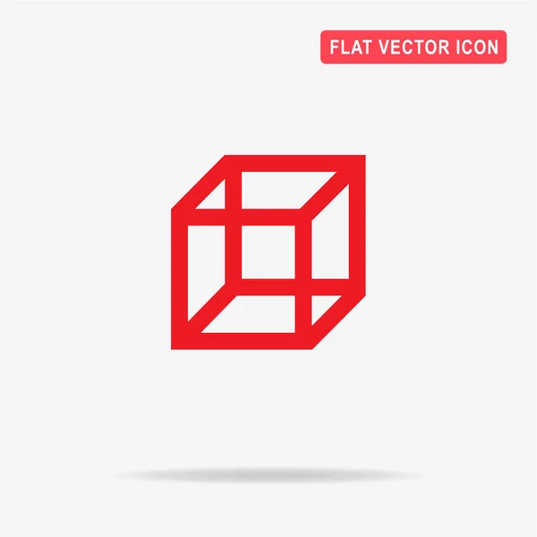 Icono Del Cubo Ilustración Del Concepto Vectorial Para Diseño — Vector de stock