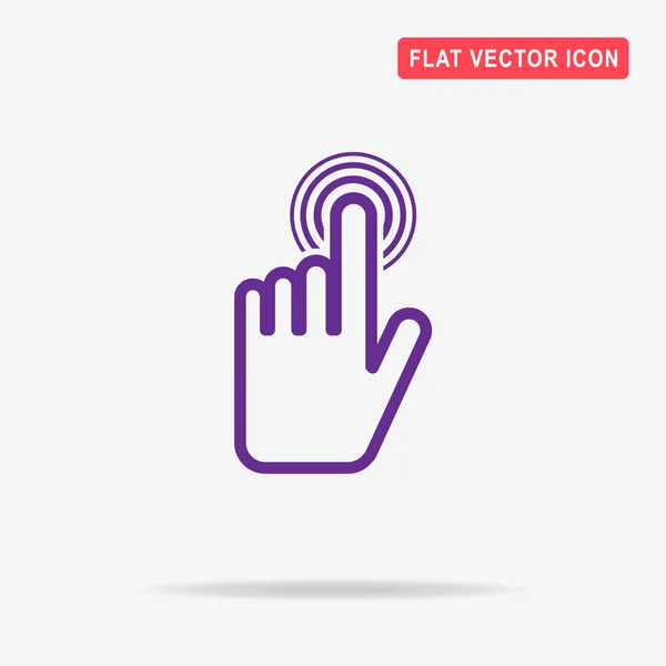 Hand Click Icon Vector Concept Illustration Design — Stock Vector