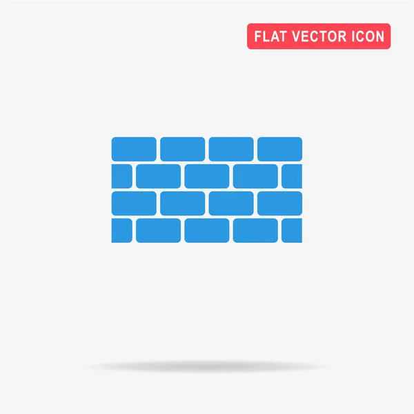 Brick Wall Icon Vector Concept Illustration Design — Stock Vector