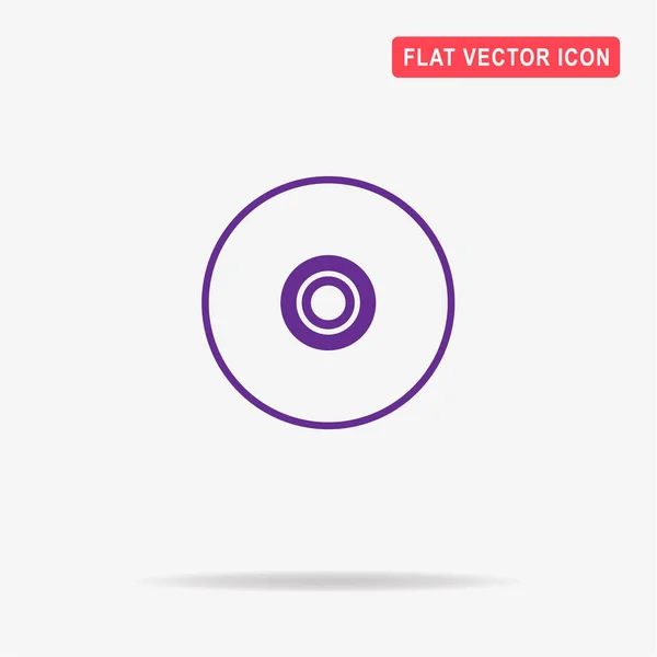 Compact Disc Icon Vector Concept Illustration Design — Stock Vector