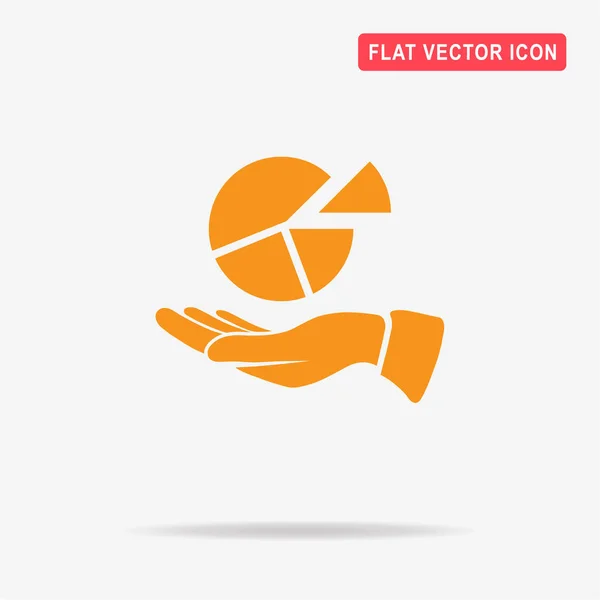 Pie Chart Icon Vector Concept Illustration Design — Stock Vector