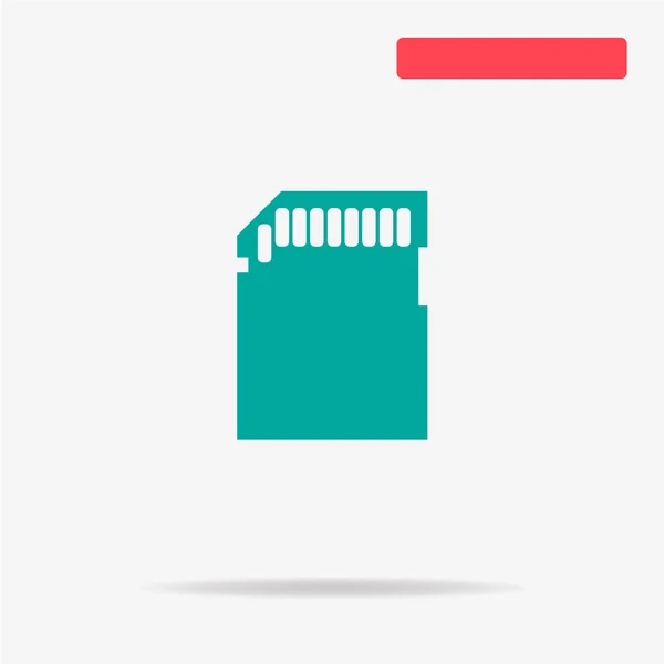 メモリー カードのアイコン デザインのベクトルの概念図 — ストックベクタ