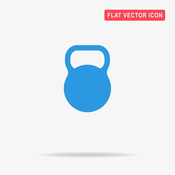 Kettlebell Icon Vector Concept Illustration Design — Stock Vector