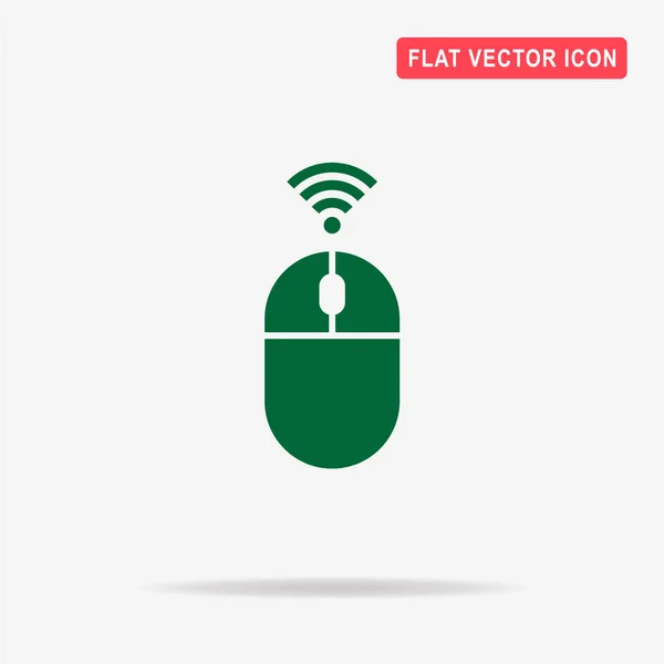 Bluetooth Mouse Icon Vector Concept Illustration Design — Stock Vector