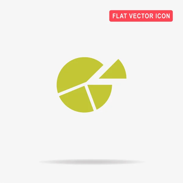 Значок Диаграммы Пирогов Векторная Концепция — стоковый вектор