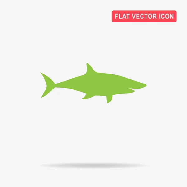 Icono Tiburón Vector Concepto Ilustración Para Diseño — Vector de stock