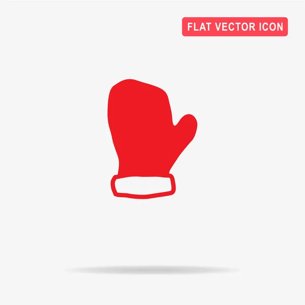 Santas Handschuh Ikone Vektor Konzept Illustration Für Design — Stockvektor