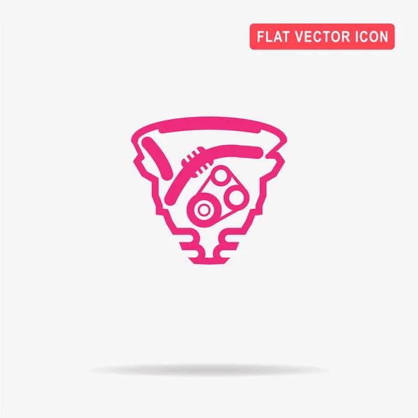 Het Pictogram Van Motor Vectorillustratie Concept Voor Ontwerp — Stockvector