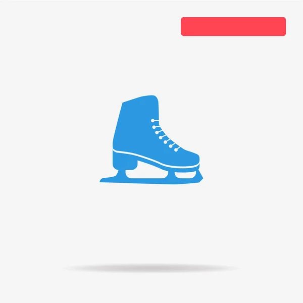 Figure Skates Icon Vector Concept Illustration Design — Stock Vector
