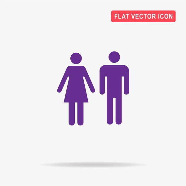 Man Woman Icon Vector Concept Illustration Design — Stock Vector