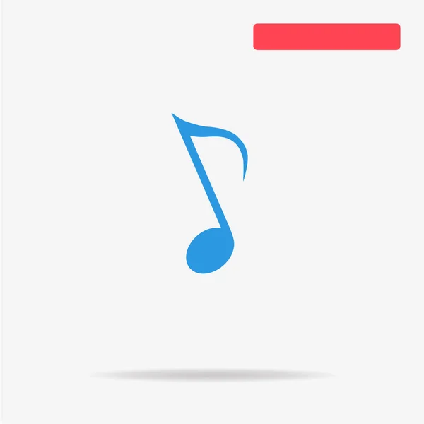 Icono Nota Musical Vector Concepto Ilustración Para Diseño — Archivo Imágenes Vectoriales