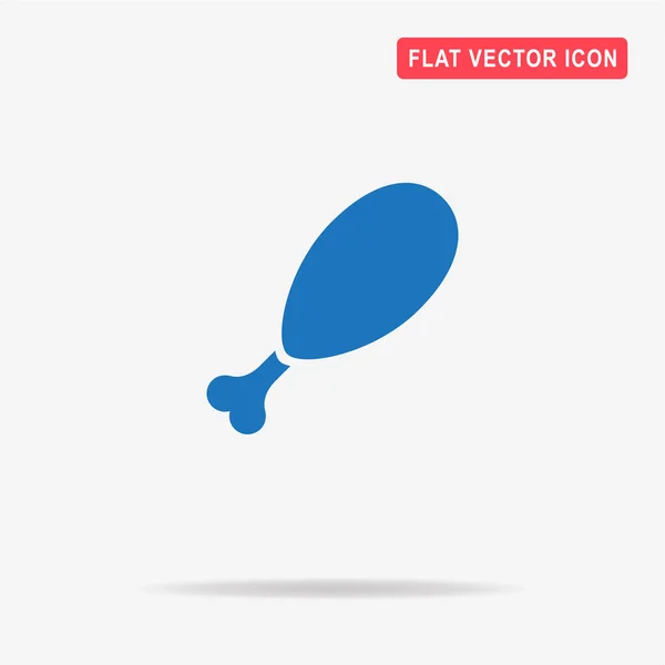 Roasted Chicken Icon Vector Concept Illustration Design — Stock Vector