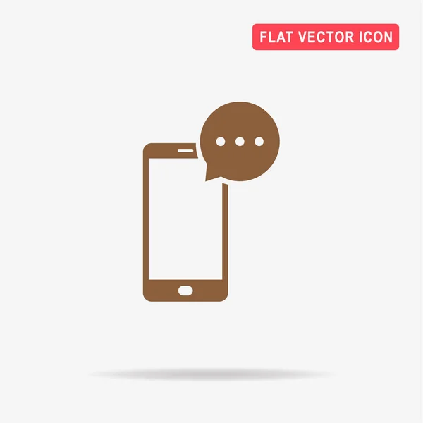 Ícone Sms Telefone Móvel Ilustração Conceito Vetor Para Design Vetor De Stock