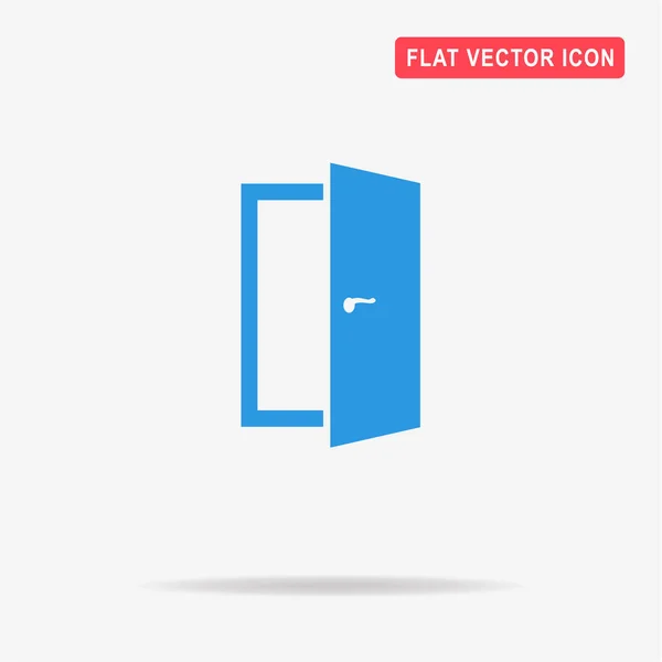 Türsymbol Vektor Konzept Illustration Für Design lizenzfreie Stockillustrationen