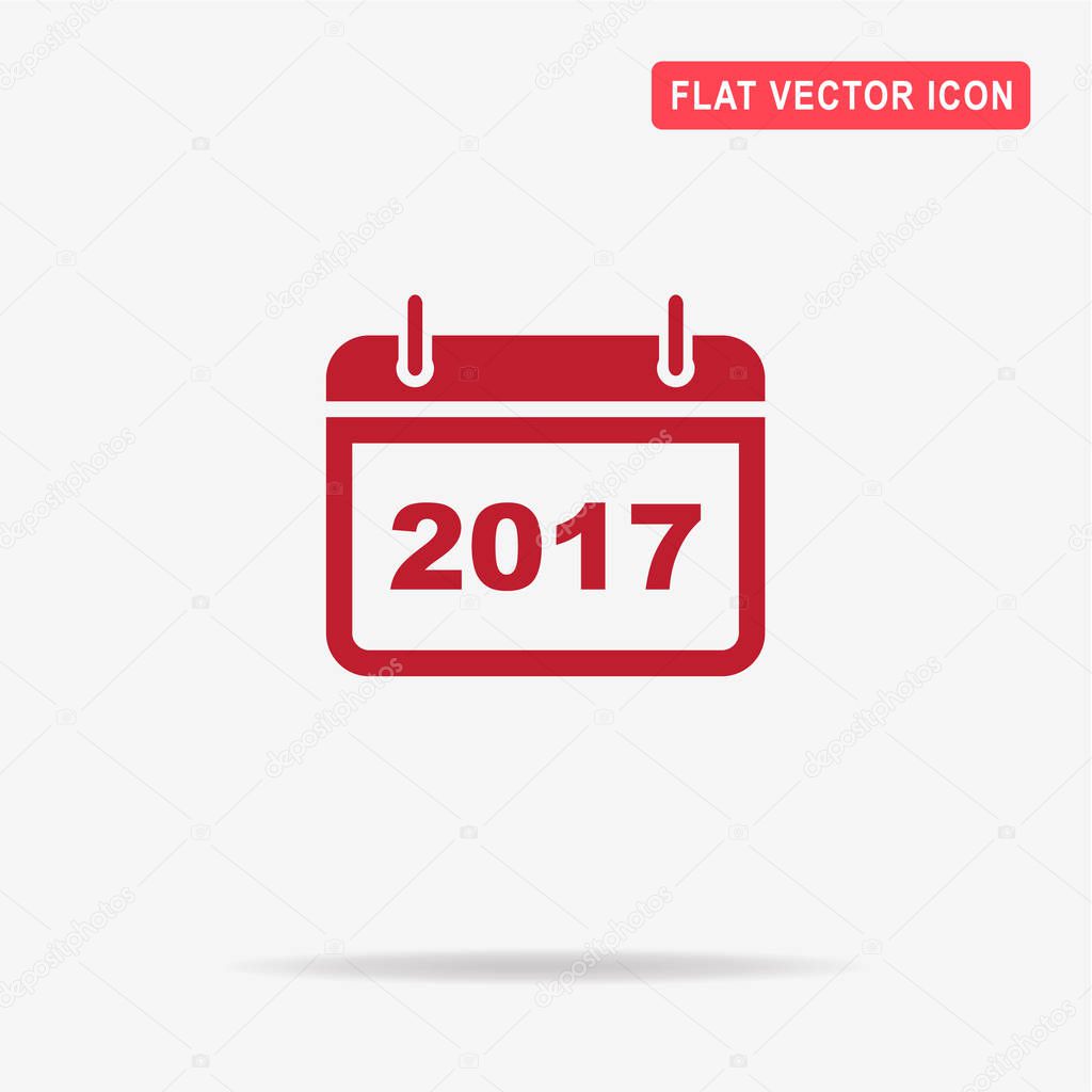 2017 icon. Vector concept illustration for design.