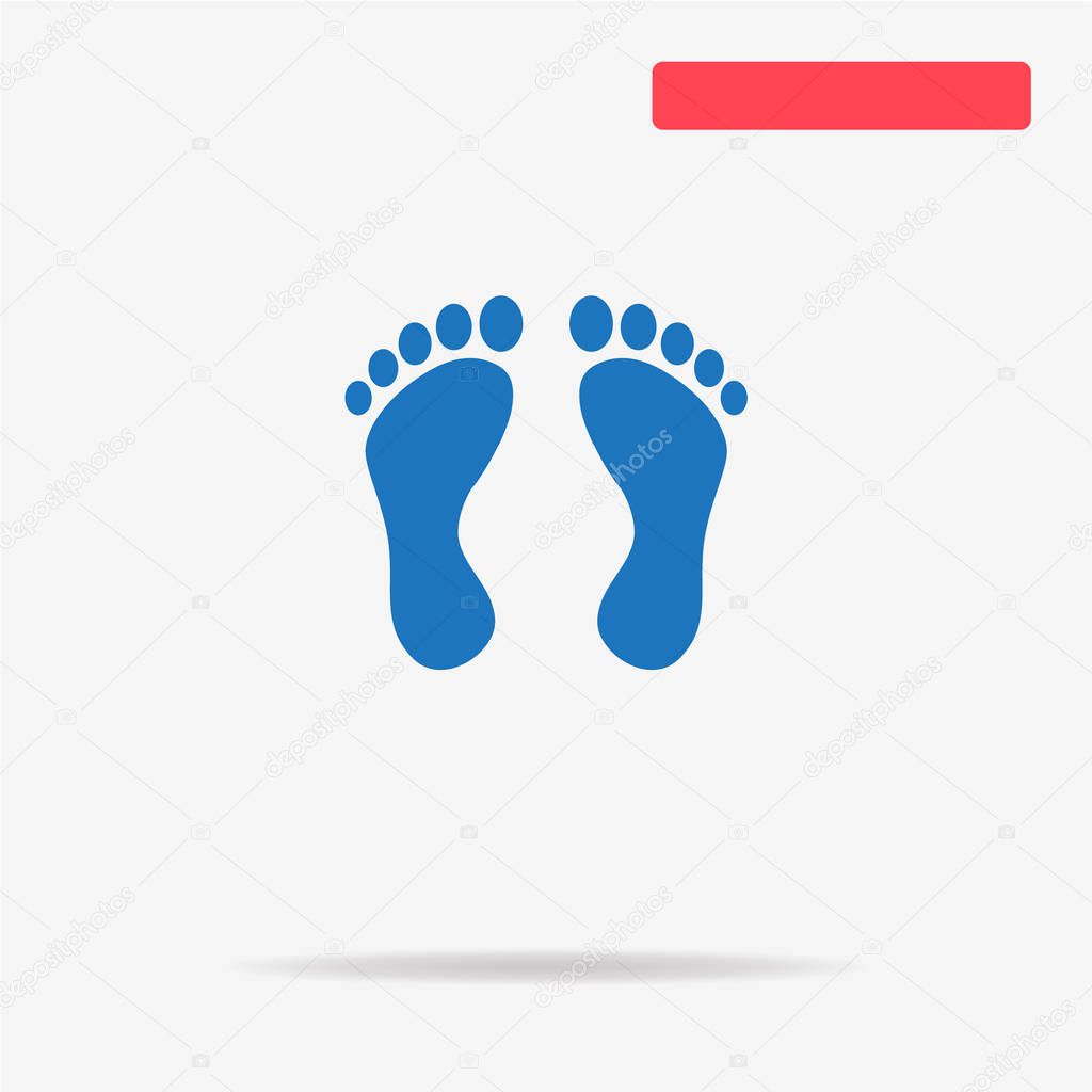 Footprint icon. Vector concept illustration for design.