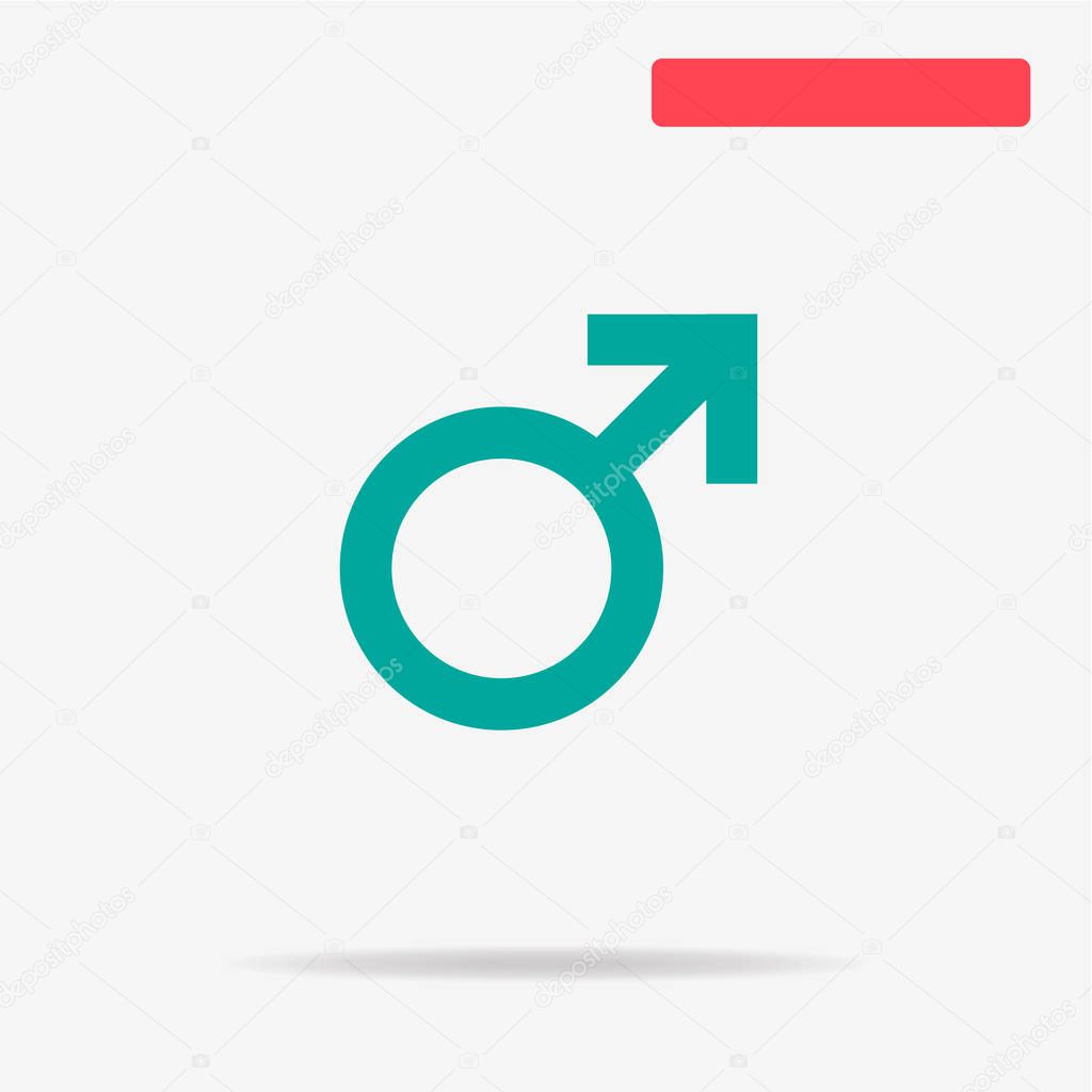 Male sexual orientation icon. Vector concept illustration for design.