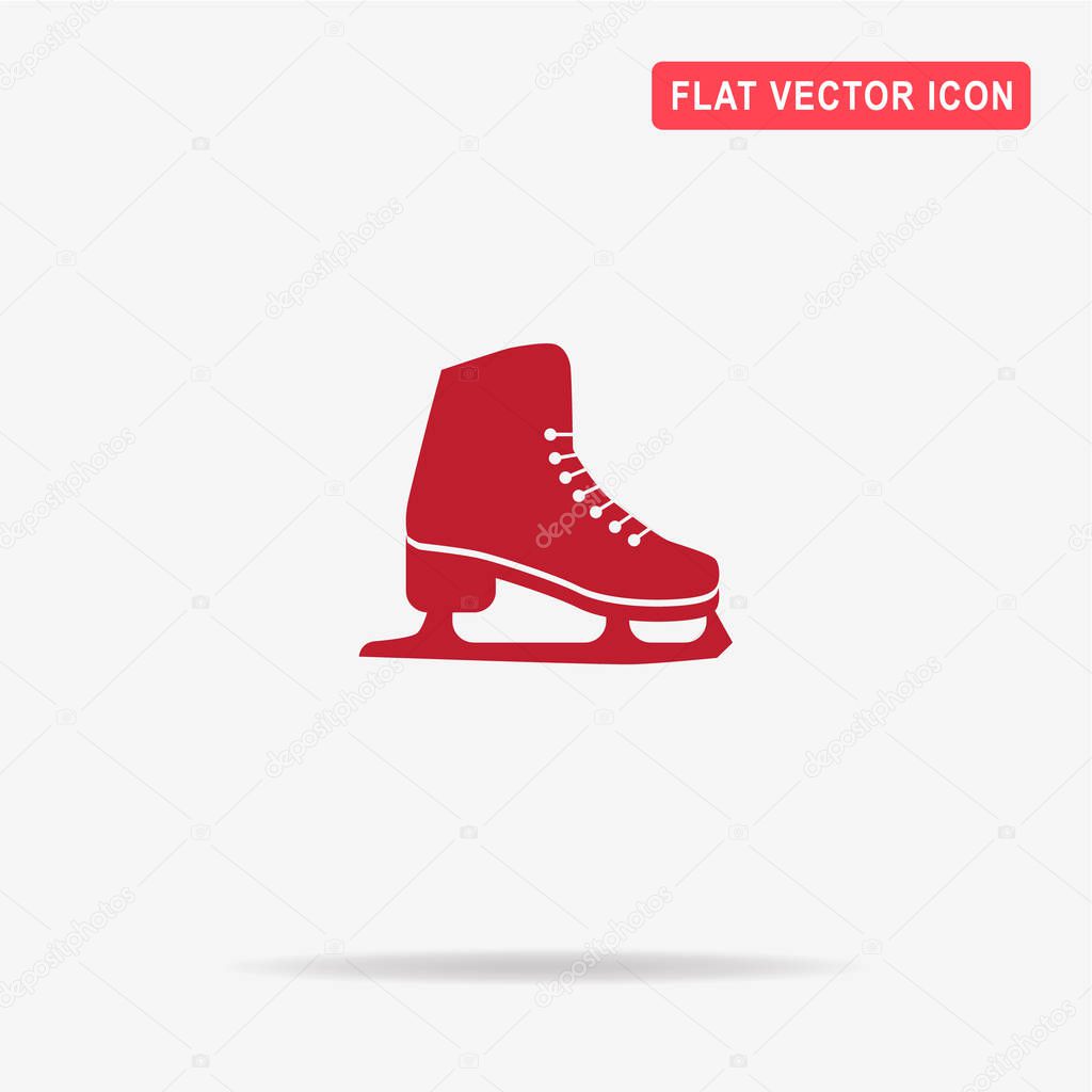 Figure skates icon. Vector concept illustration for design.