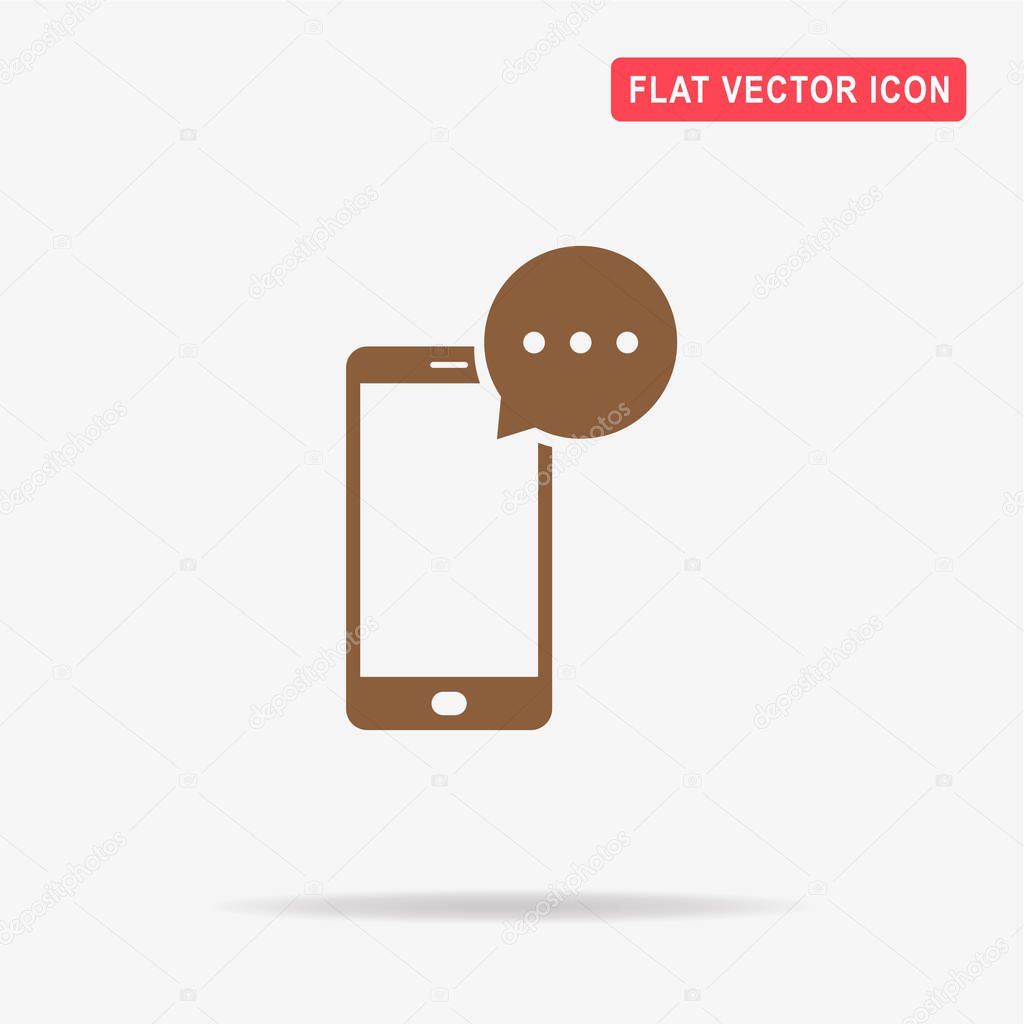 Mobile phone sms icon. Vector concept illustration for design.