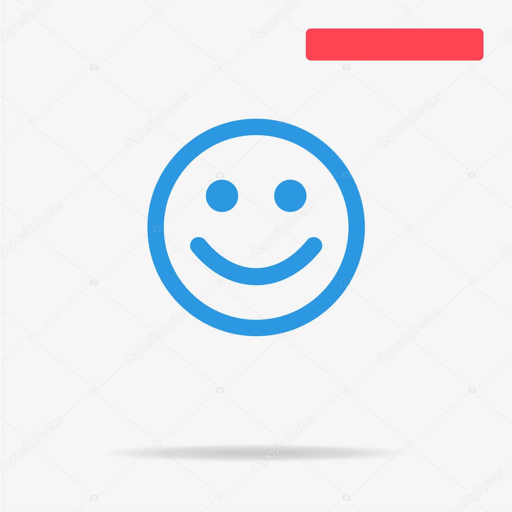 Happy face icon. Vector concept illustration for design.
