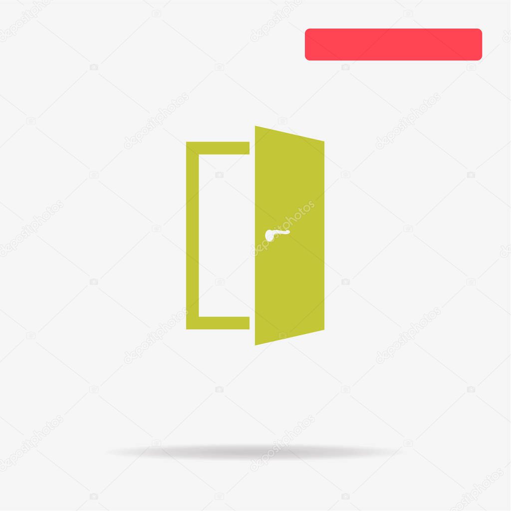  Door icon. Vector concept illustration for design.