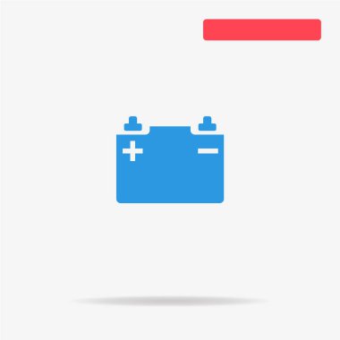 Araba pil simgesi. Vektör konsept illüstrasyon tasarımı için.