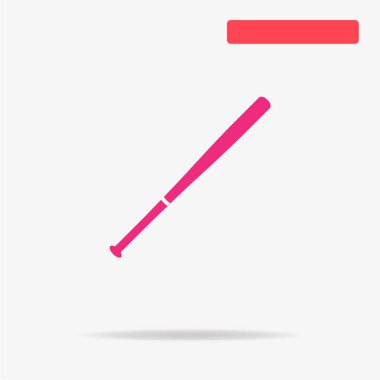 Beyzbol sopası simgesi. Vektör konsept illüstrasyon tasarımı için.