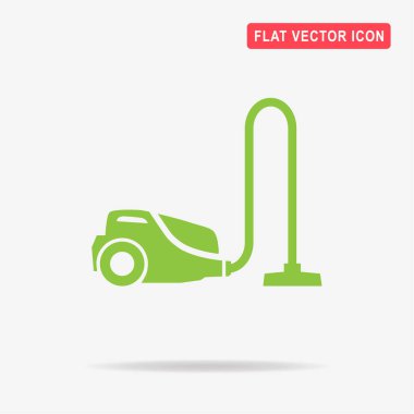 Elektrikli süpürge simgesi. Vektör konsept illüstrasyon tasarımı için.