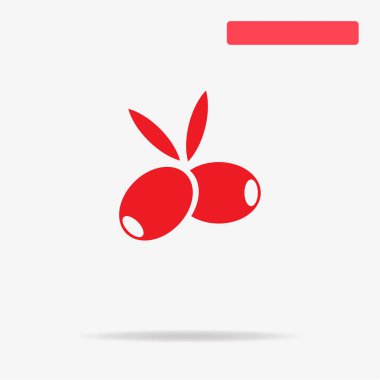 Zeytin simgesi. Vektör konsept illüstrasyon tasarımı için.