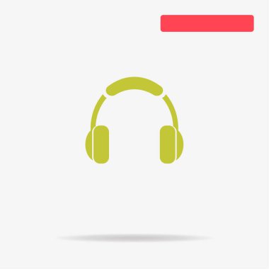 Kulaklık simgesi. Vektör konsept illüstrasyon tasarımı için.