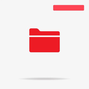 Klasör simgesi. Vektör konsept illüstrasyon tasarımı için.