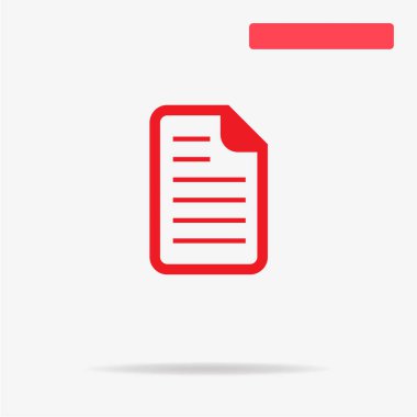 Belge simgesi. Vektör konsept illüstrasyon tasarımı için.