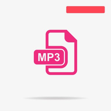 MP3 simgesi. Vektör konsept illüstrasyon tasarımı için.