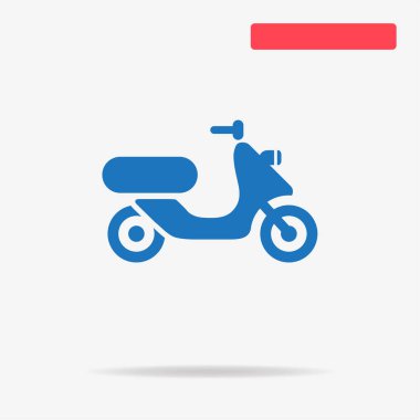 Scooter simgesi. Vektör konsept illüstrasyon tasarımı için.