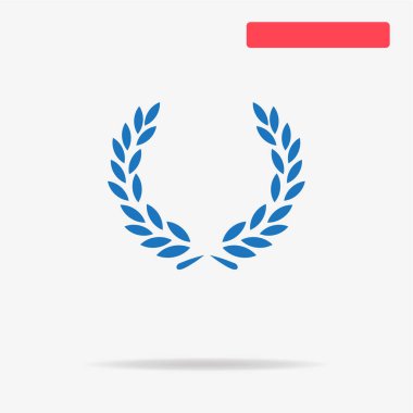 Defne çelengi simgesi. Vektör konsept illüstrasyon tasarımı için.