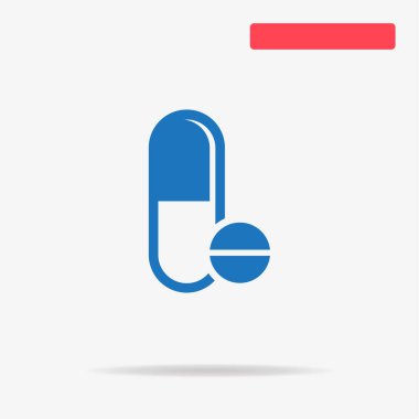 Hapları simgesi. Vektör konsept illüstrasyon tasarımı için.