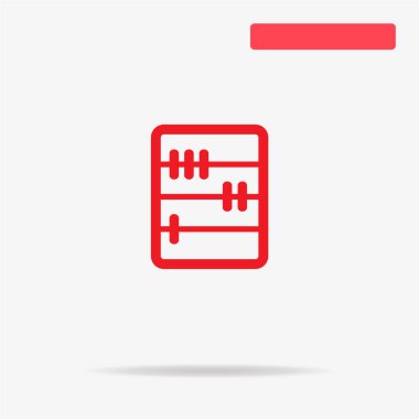 Abaküs simgesi. Vektör konsept illüstrasyon tasarımı için.