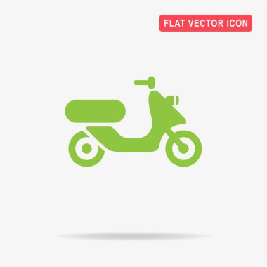 Scooter simgesi. Vektör konsept illüstrasyon tasarımı için.