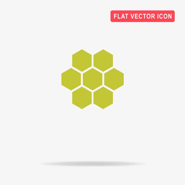 Ikona Strukturze Plastra Miodu Wektor Ilustracja Koncepcja Projektowania — Wektor stockowy