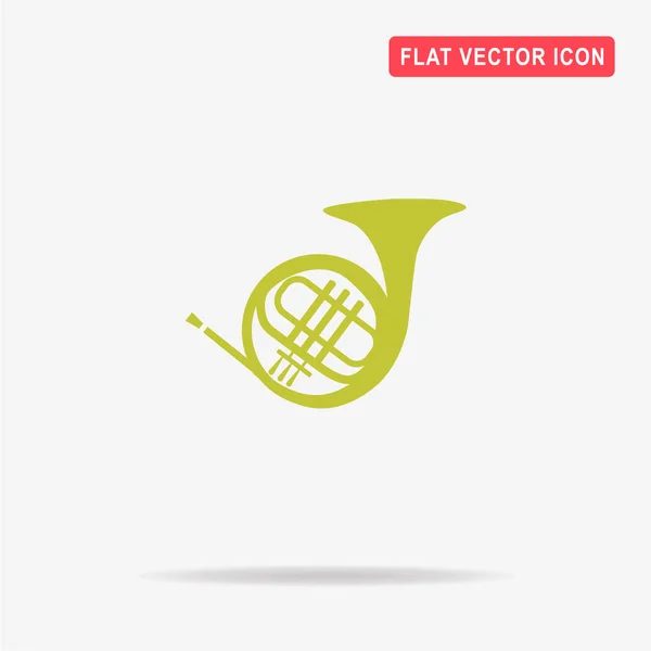 Muziek Hoorn Pictogram Vectorillustratie Concept Voor Ontwerp — Stockvector