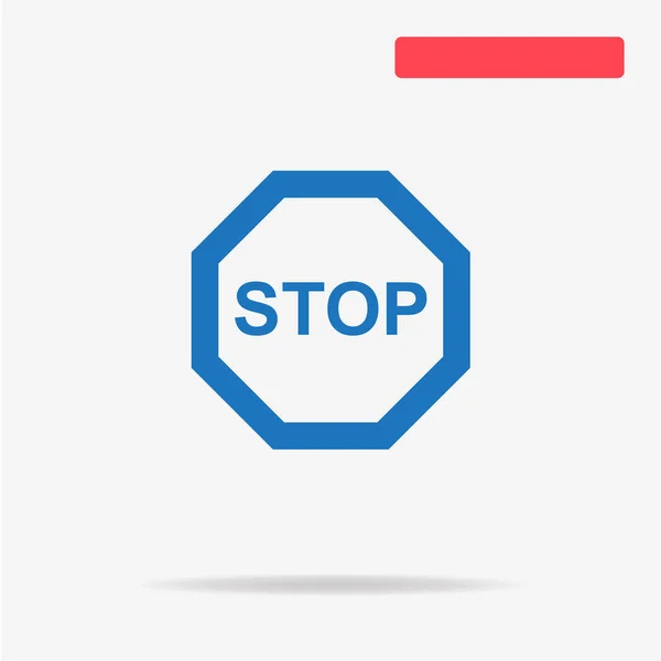 Ikona Znaku Stop Wektor Ilustracja Koncepcja Projektowania — Wektor stockowy